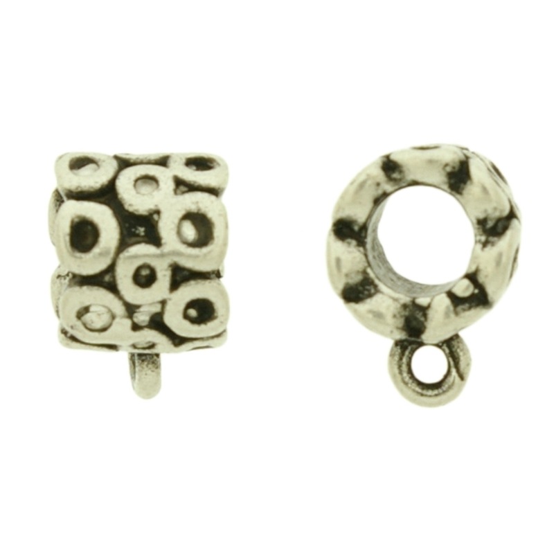 [120340000] Entrepieza 12,5x8,5mm con asa. Agujero Ø 5mm