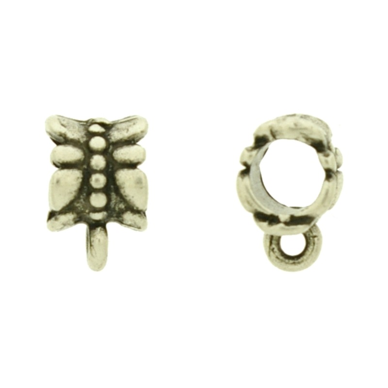 Entrepieza 11x7mm con asa. Agujero Ø 4mm