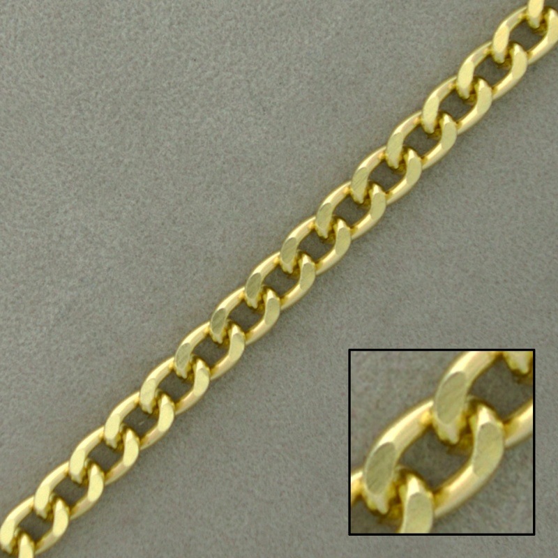 Gold plated aluminium  chain width 5,6mm