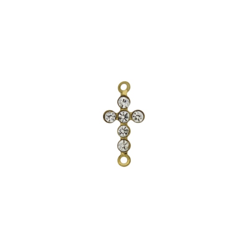 Pendentif croix 15x7mm avec 2 anneaux
