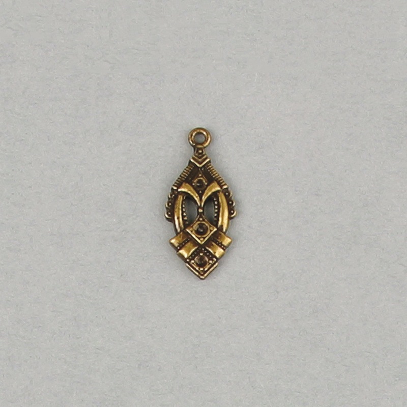 Filigree finding 16x9mm with 2 sockets to strass