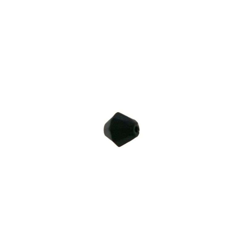 Black colour tupi Ø6mm faceted. With two holes.