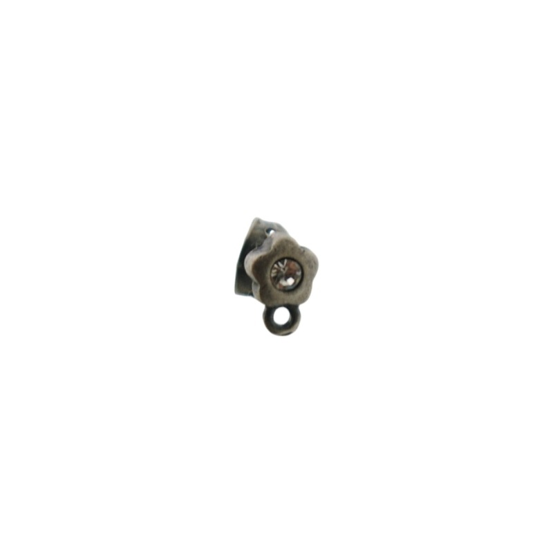 Ear stud flower Ø 6mm to PP19 strass with loop