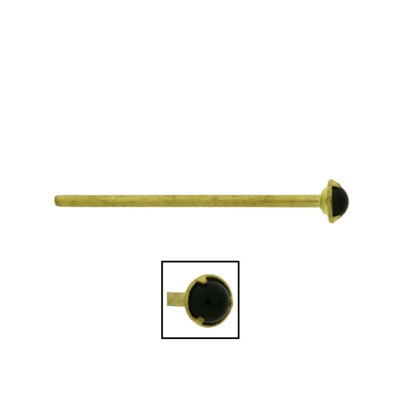 Barrette pour éventail 38x5,8mm avec strass Ø5mm ref.750120200