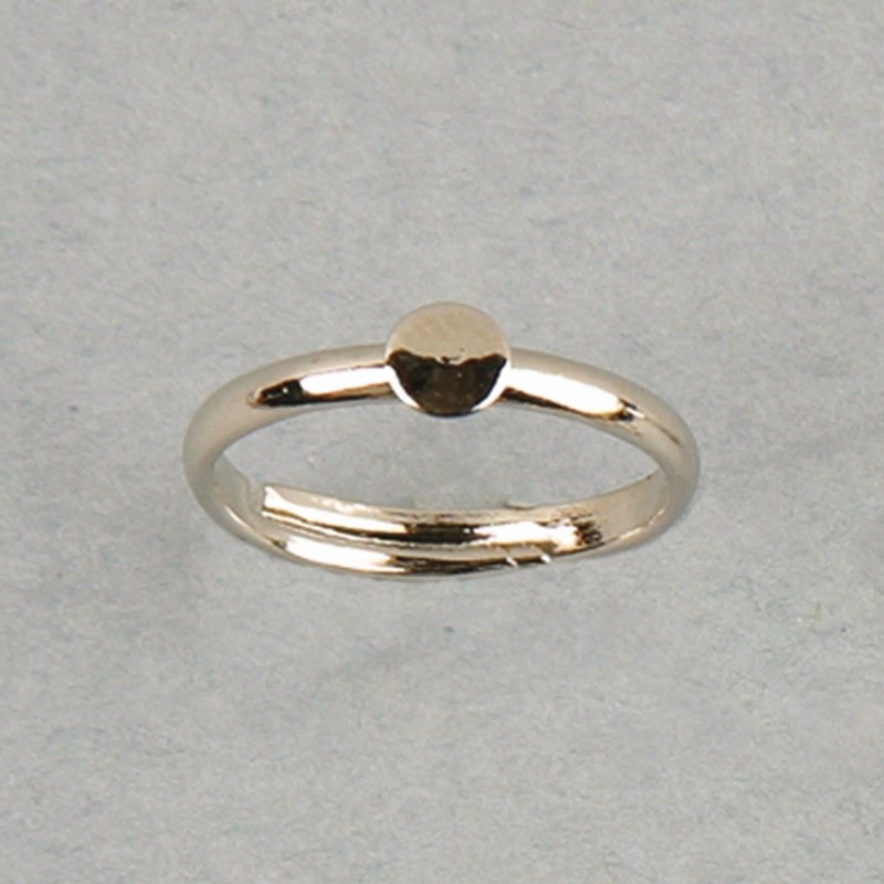 Bague réglable avec plateau Ø 4mm nickelé