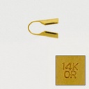 Open round end. Interior Ø 2,5mm. With 14K OR" engraved."