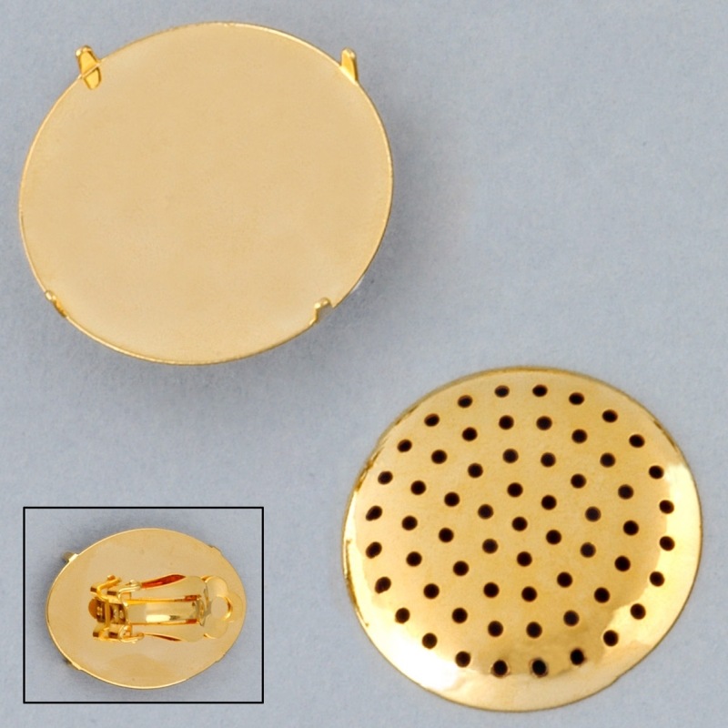 [636012800] Boucle d'oreille clip et grille Ø 28mm.