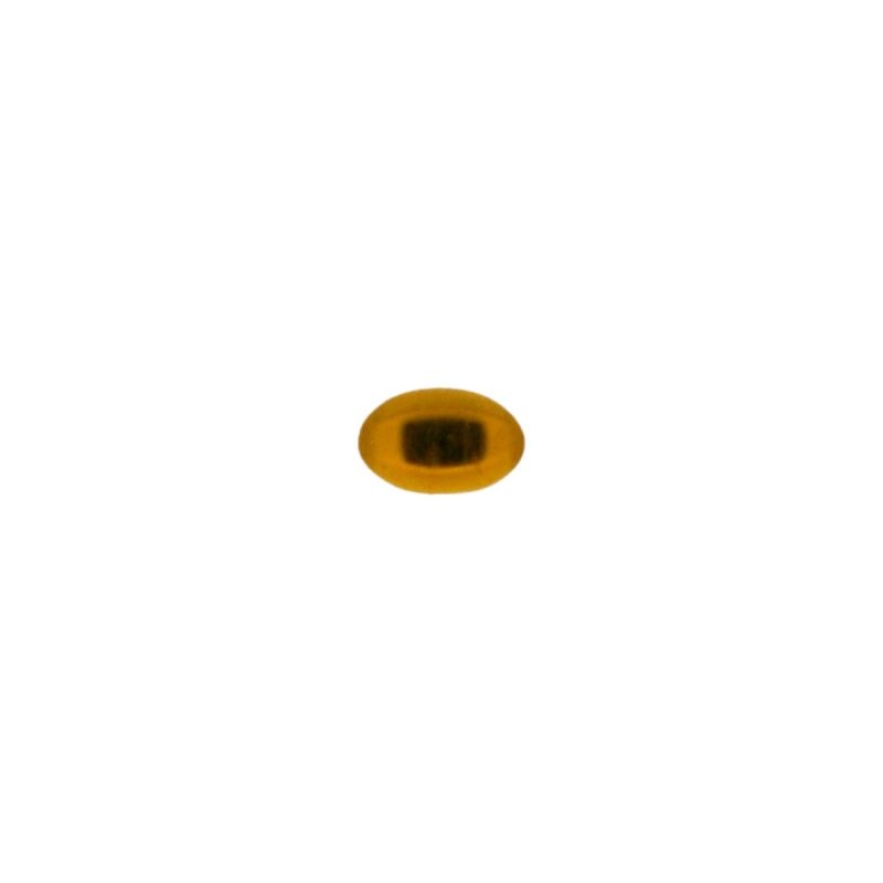 Piedra cabuchón oval 4x6mm base plana color topacio