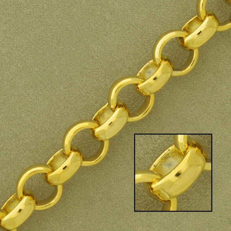 Cadena de latón rolón ancho 10mm