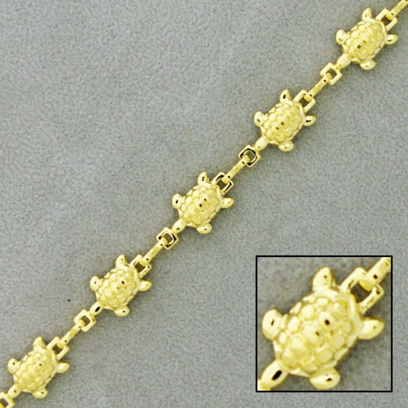 Chaîne en laiton tortues largeur 7,7mm
