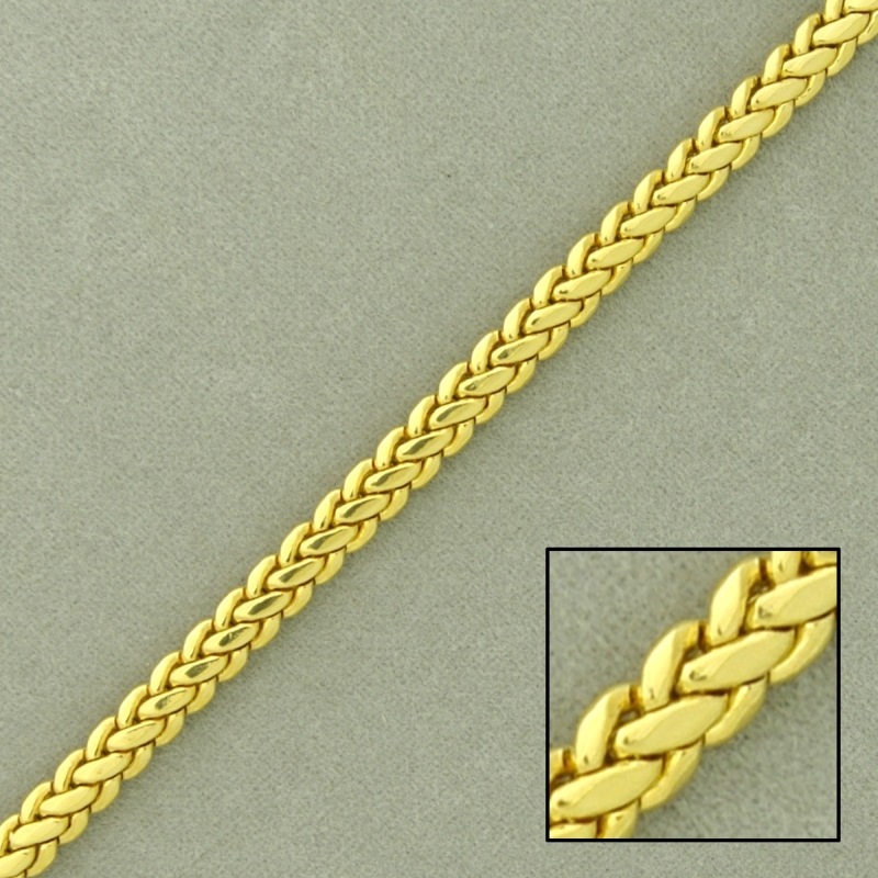 Flat brass chain width 3,5mm