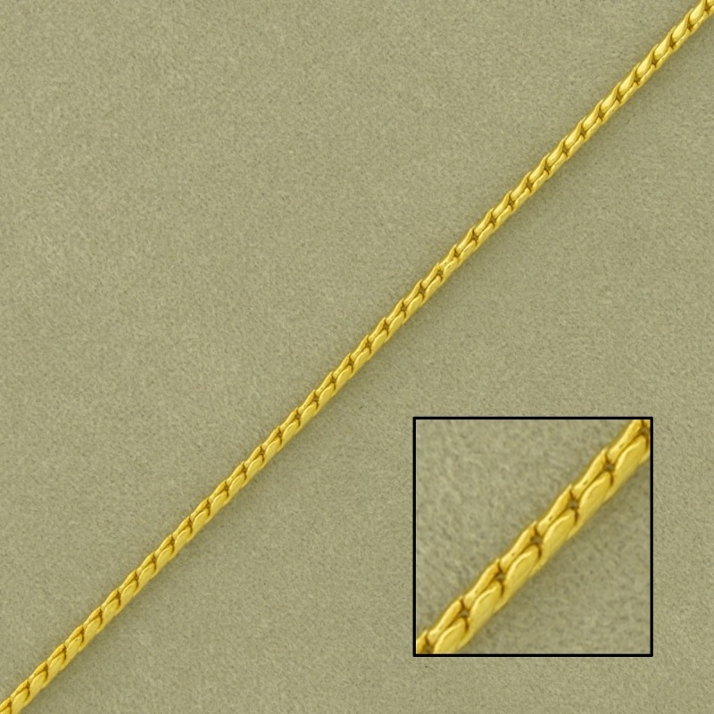 Chaîne en laiton serpentine largeur Ø 1mm