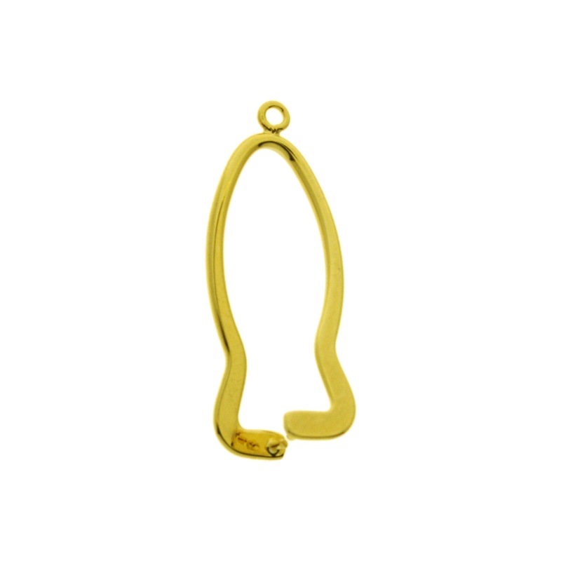 Pendentif 34,5mmx12mm pour balle Ø8mm deux trous