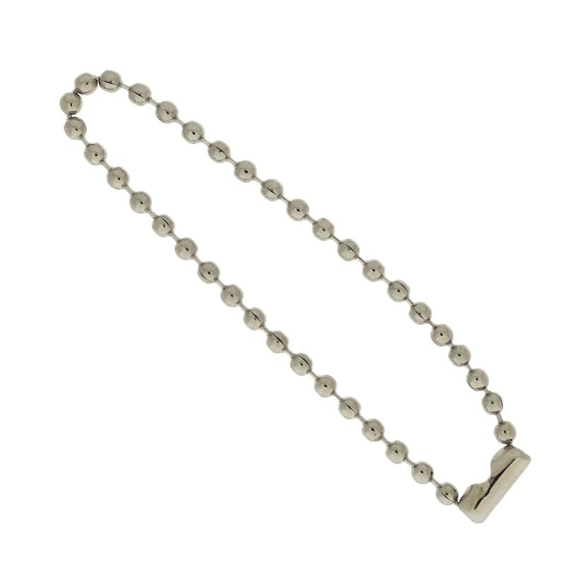 Metalhang tag with ball chain Ø2,4mm nickel plated