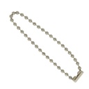 Metalhang tag with ball chain Ø2,4mm nickel plated