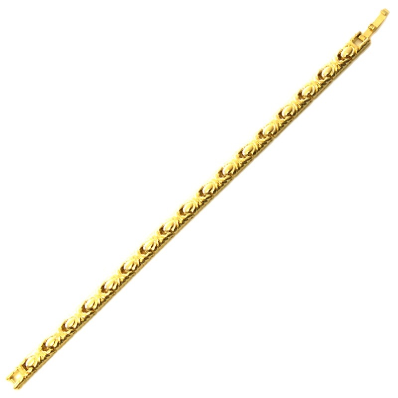 Pulsera 19,5cms latón ancho 7mm