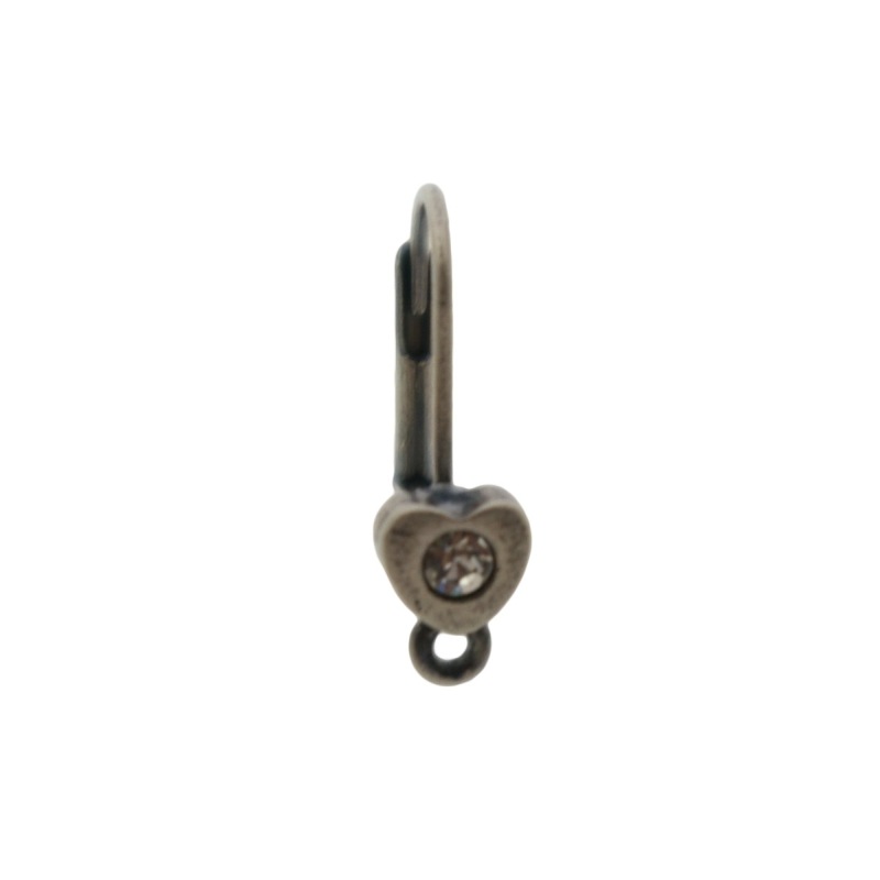 Ø 6mm heart leverback earring with loop