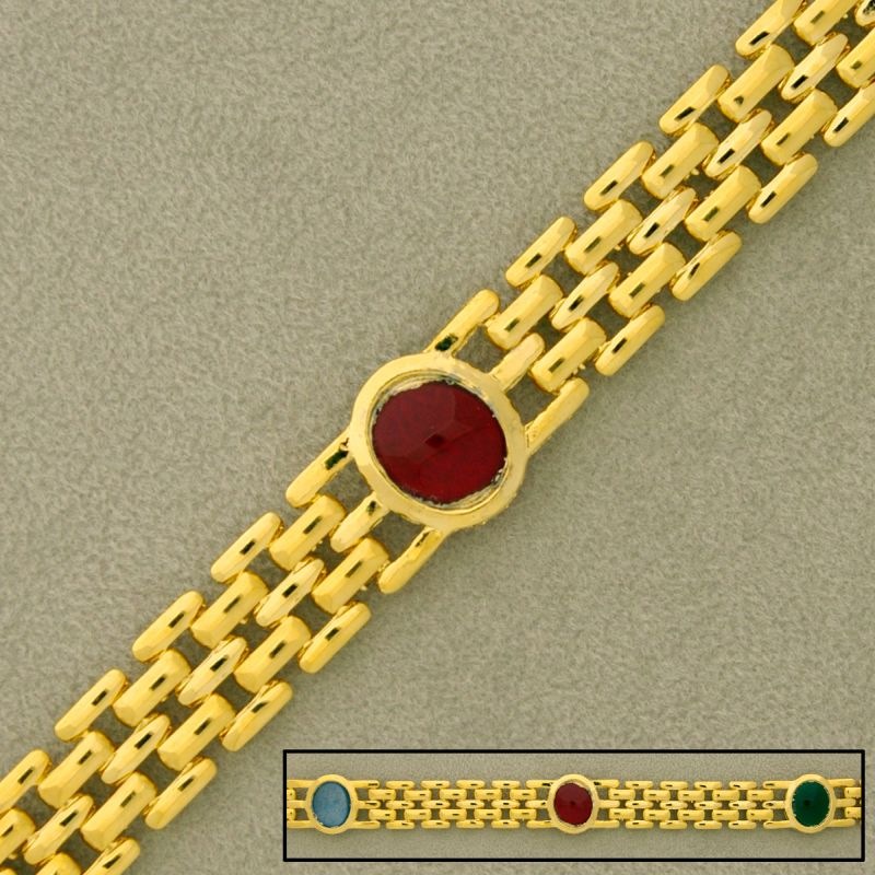 Combined cartier brass chain width 9,5mm