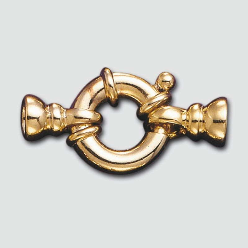 [228041400] Fermoir bouée Ø 14mm + 2 embouts pour perles Ø 6mm