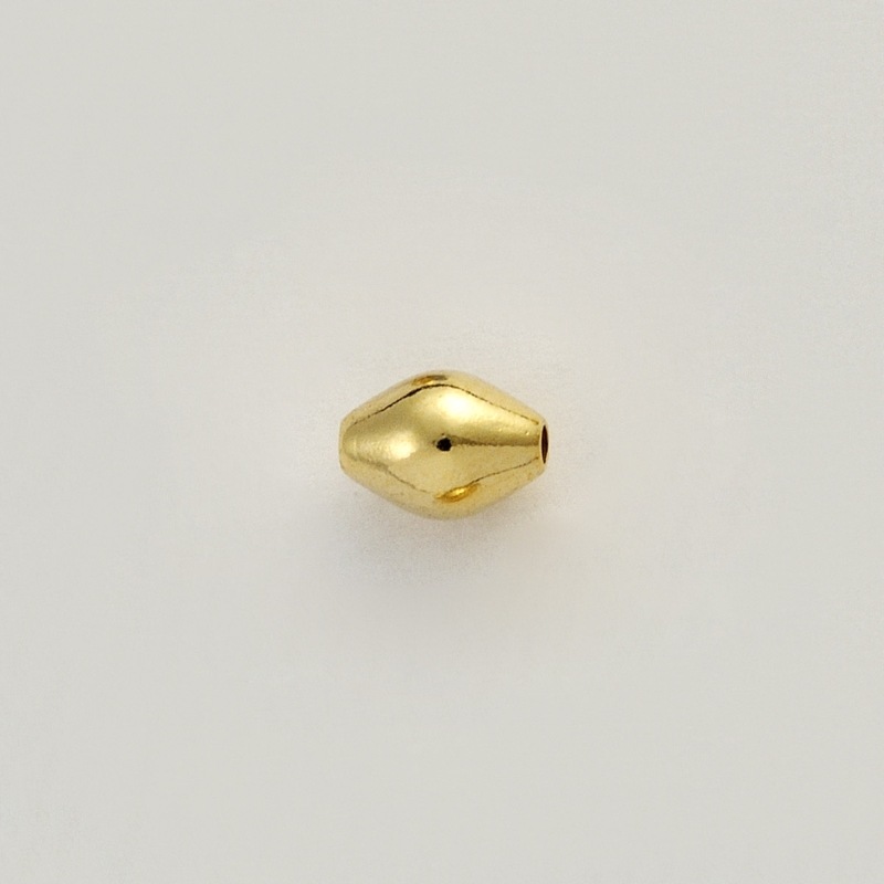 Metal bead 5x7mm. Hole Ø 1mm
