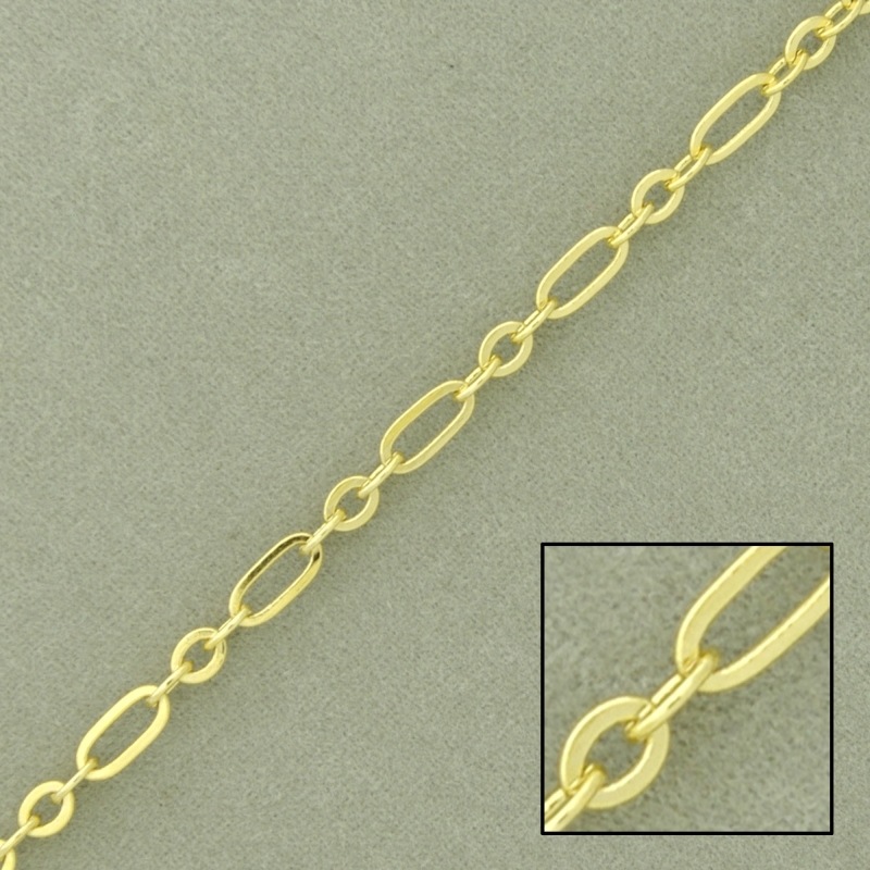 Cadena de latón forzada ancho 3mm