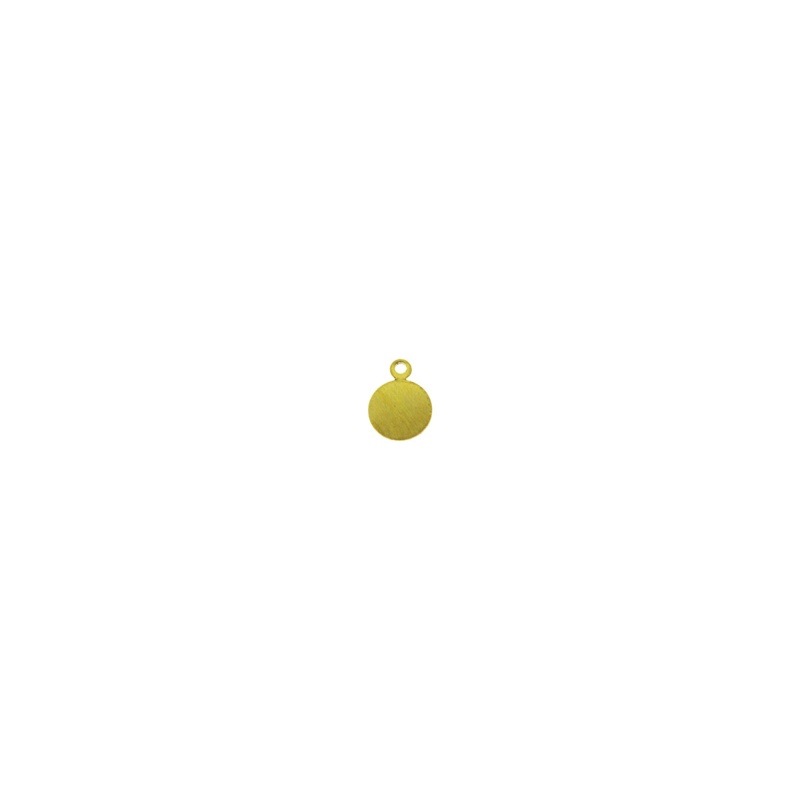 Brass disc Ø5mm with jumpring closed