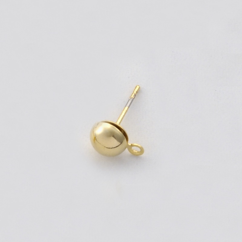 [113380600] Clou d'oreille demi boule Ø 6mm avec anneau