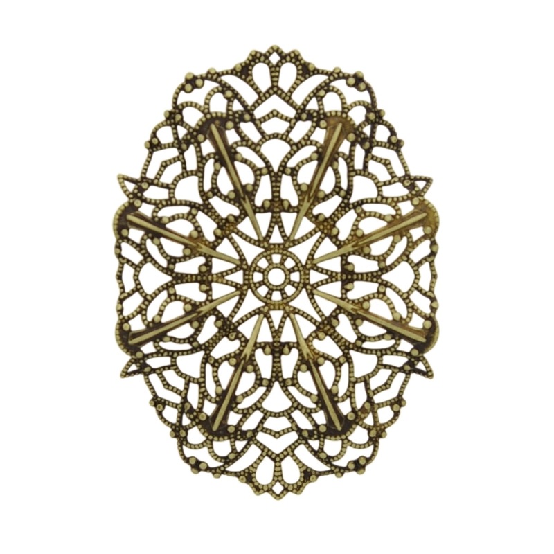 Pendentif filigree ovale 59x41mm