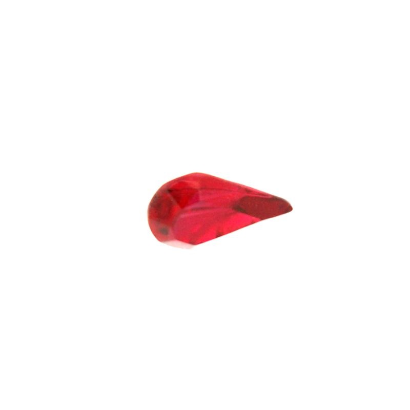 Strass larme 7x13mm base conique couleur rubis