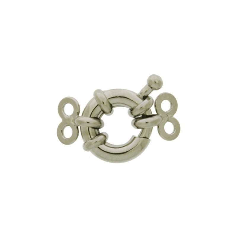 Spring ring clasp Ø 10mm + 2 ends with 2 strands