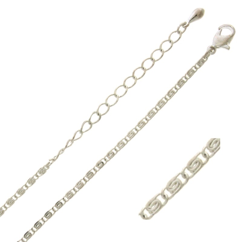 [541110000] Ras-du-cou longueur 47cms réglable. Chaîne du laiton largeur 2,1mm.