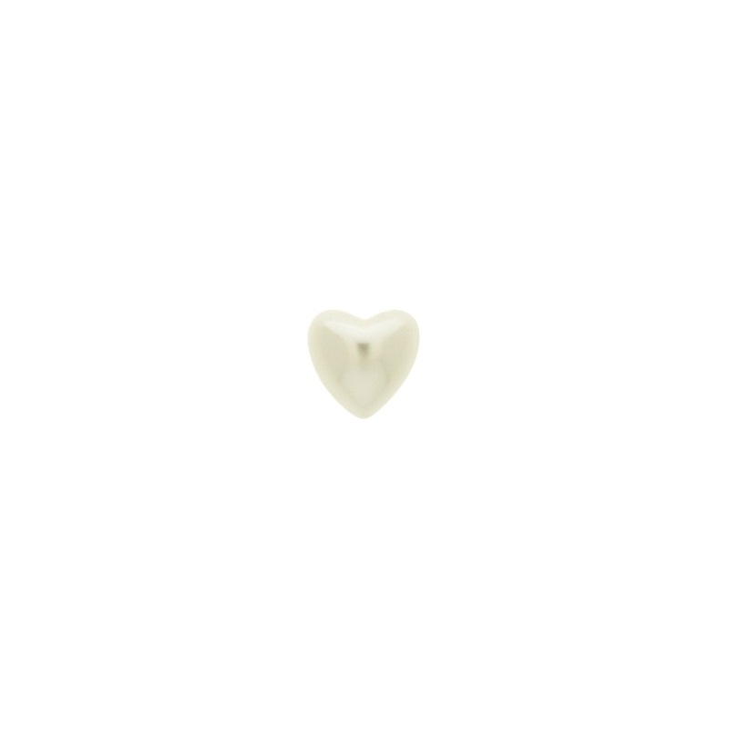 Perla corazón base plana 10x10mm