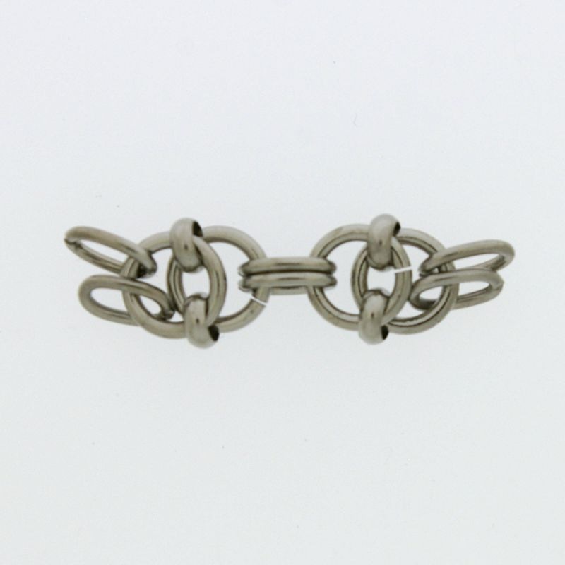 Cadena niquelada conectora para llaveros. 10x35mm.