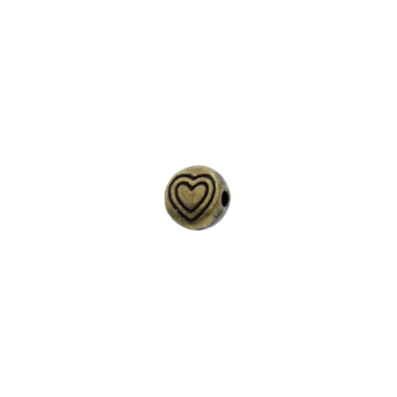 Metal bead Ø 6,5mm. Hole Ø 1,5mm