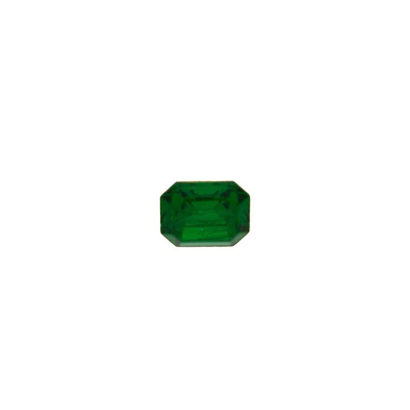 Strass forme baguette 8x10mm base conique couleur émeraude