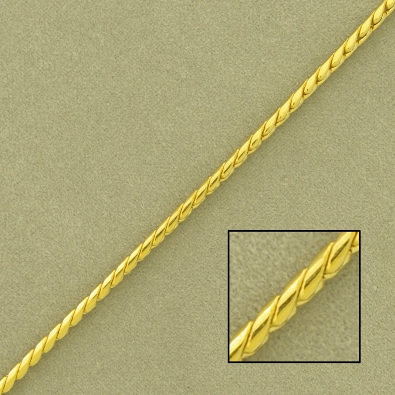 Chaîne de laiton serpentine largeur Ø1,4mm