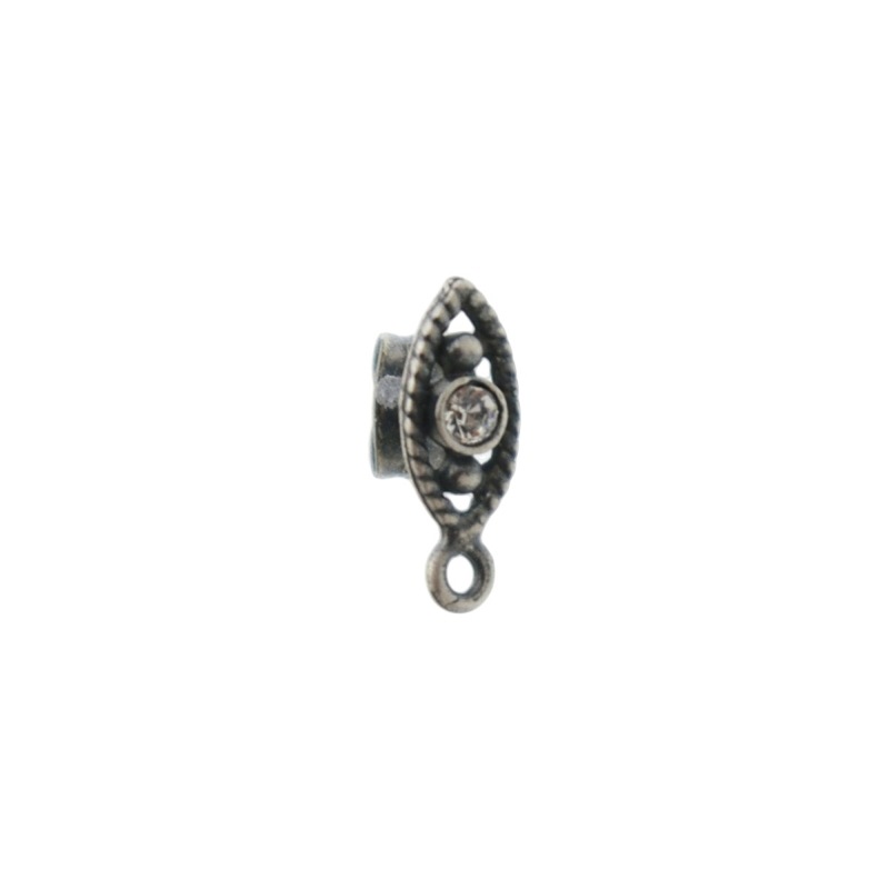 [916850000] Clou d'oreille ovale 14x6mm pour strass PP18 avec anneau