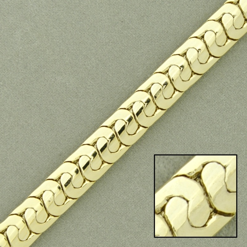 Cadena de latón plana ancho 7,5mm