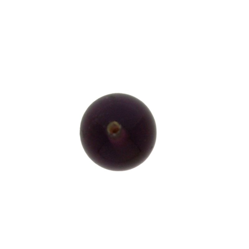 Amethyst colour glass ball Ø12mm. With two holes.