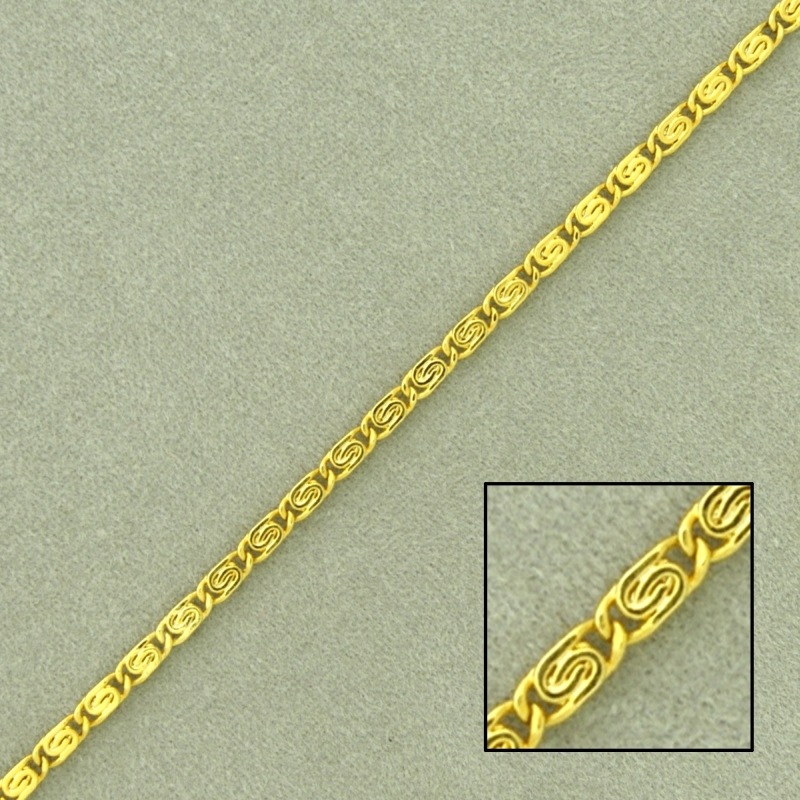 Snail brass chain width 1,9mm