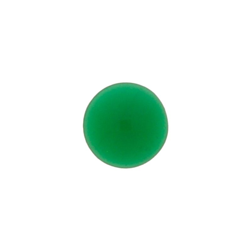 Piedra cabuchón Ø10mm base plana color crisopas
