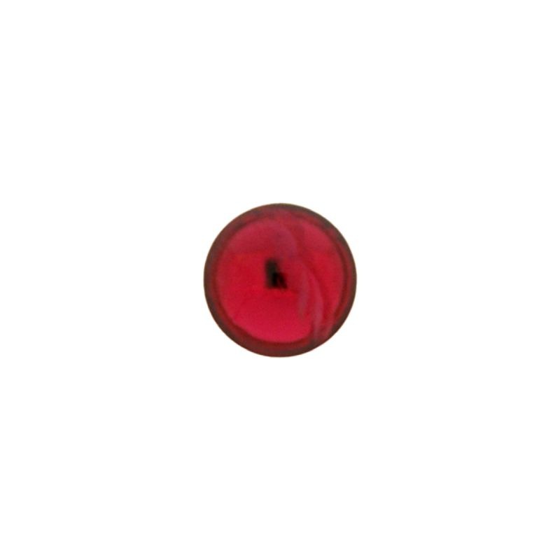 Stone cabochon Ø8mm flat base ruby colour