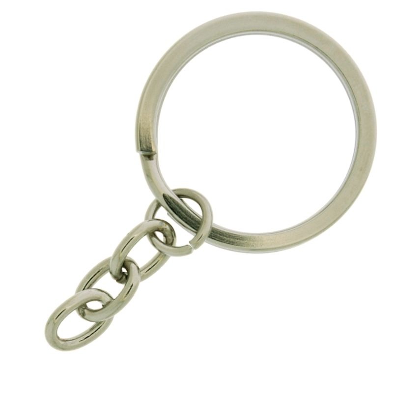 Anilla de llavero exterior Ø30mm con 3 eslabones de cadena