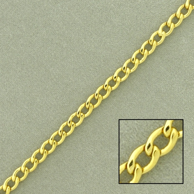 Cadena de latón barbada laminada ancho 3,3mm