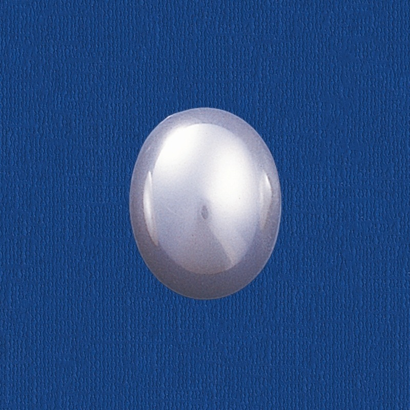 Perla ovalada base plana 10x12mm
