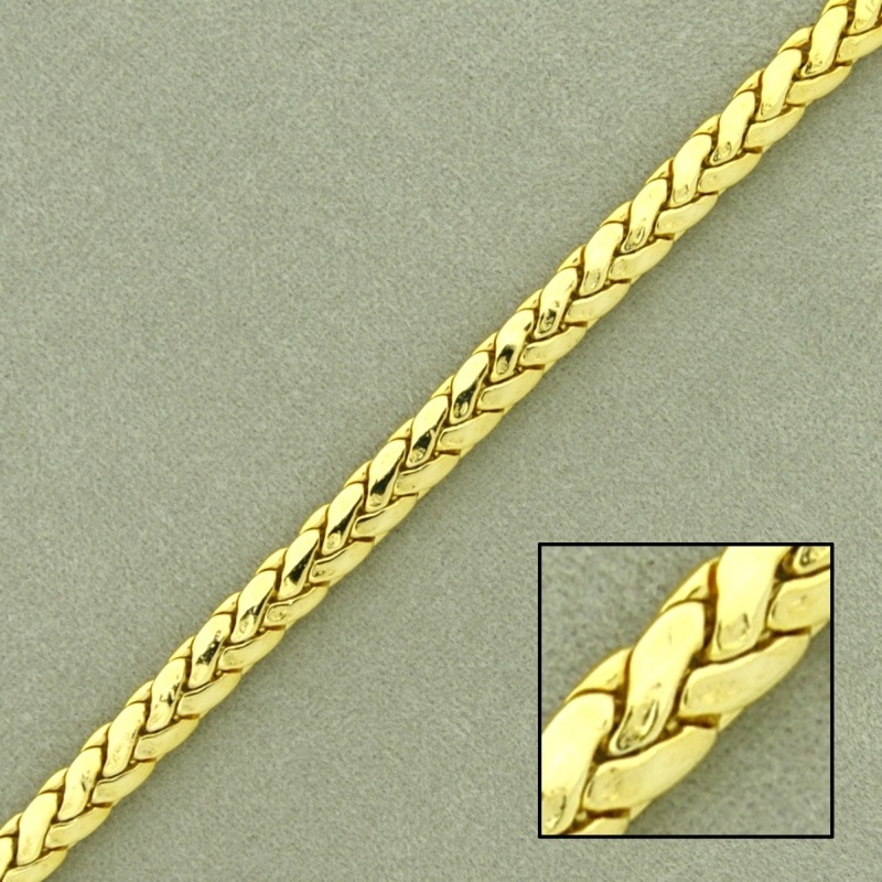 Flat brass chain width 4,7mm