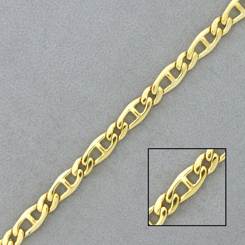 [527820000] Chaîne en laiton figaro laminée largeur 5,4mm