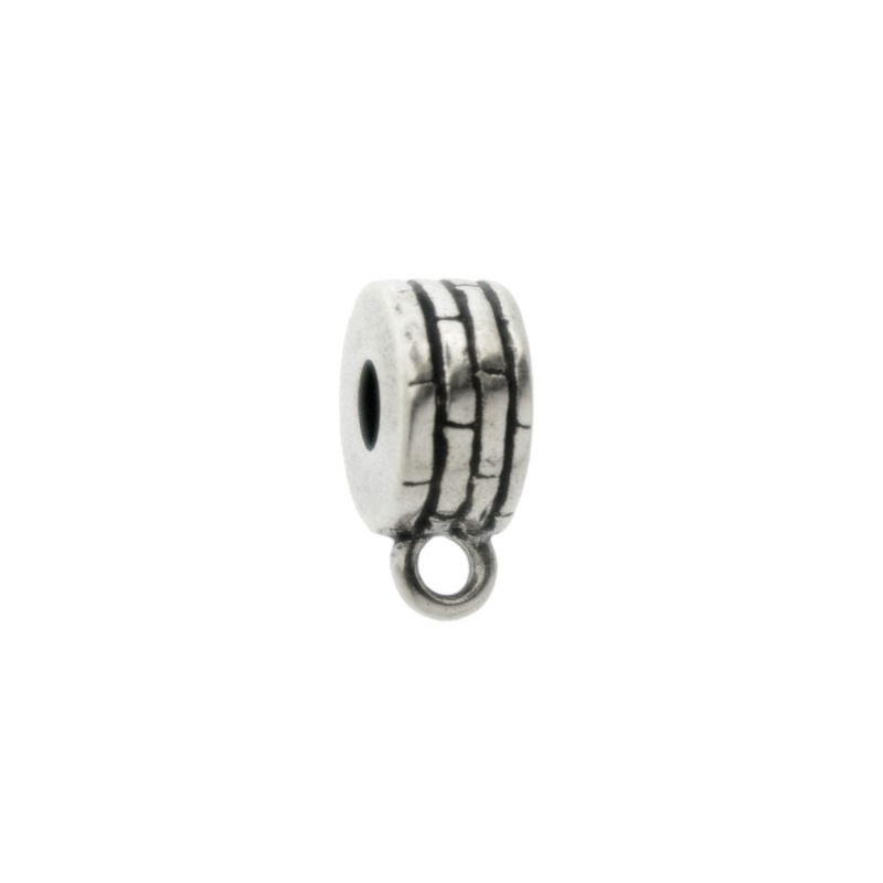 [126820300] Slider bead 11x6mm with ring. Hole Ø 3mm