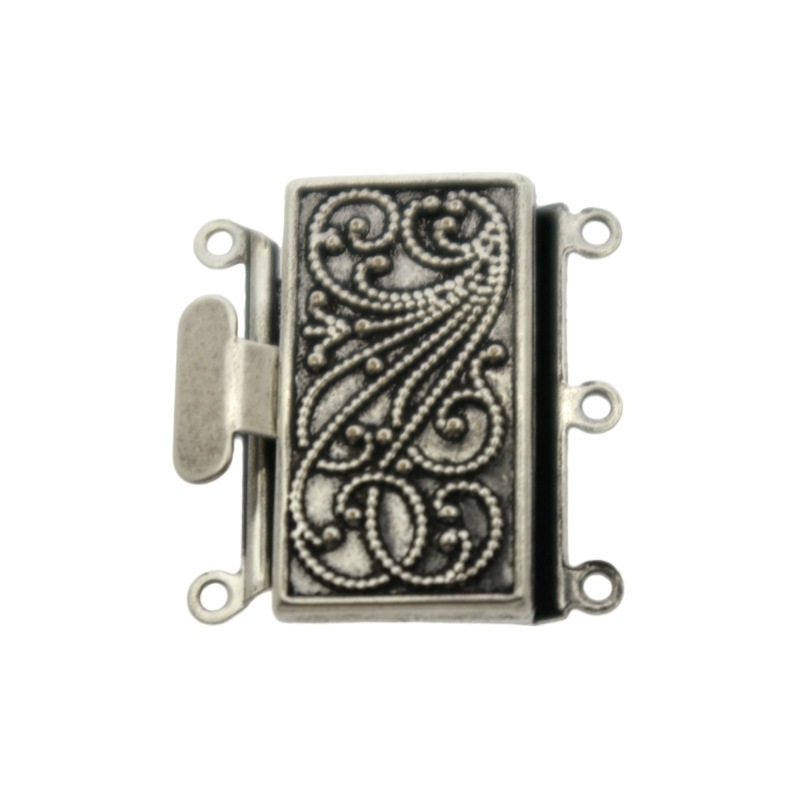 [230340300] Necklace clasp 22x22mm 3 strands