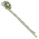 Hair grip 55x2mm with ornament Ø11mm with 8 strass PP14 and 1 PP29